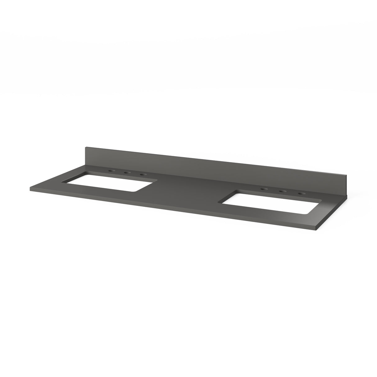 Jeffrey Alexander Theodora 60" Natural Oak Double Sink Bathroom Vanity with Grey Quartz Top - 8 in. Widespread Faucet Top product image 4