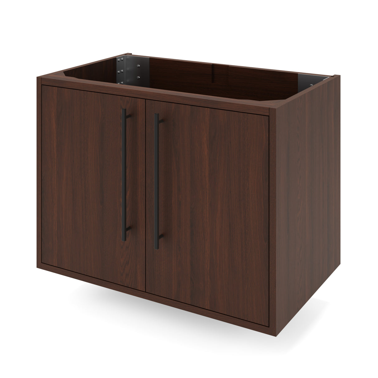 Jeffrey Alexander Tempest 30" Dark Walnut Single Sink Bathroom Vanity with White Resin Top - Single-Hole Faucet Top - VKTEM30DWRE product image 3