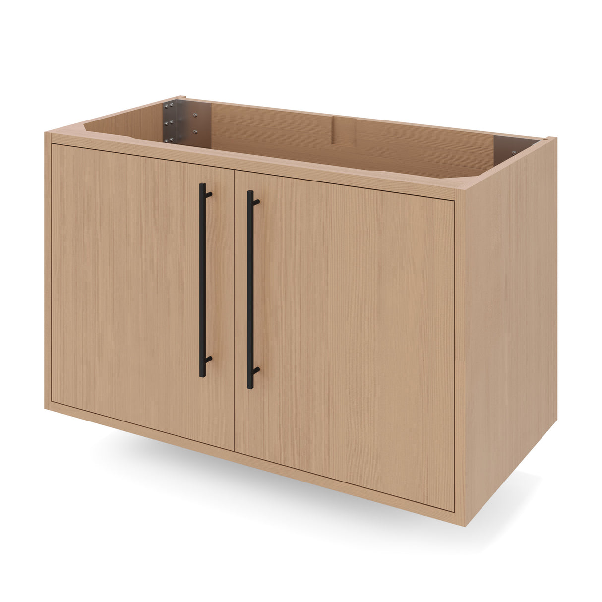 Jeffrey Alexander Tempest 36" Natural Oak Single Sink Bathroom Vanity with White Resin Top - Single-Hole Faucet Top - VKTEM36NOWDNORE product image 3
