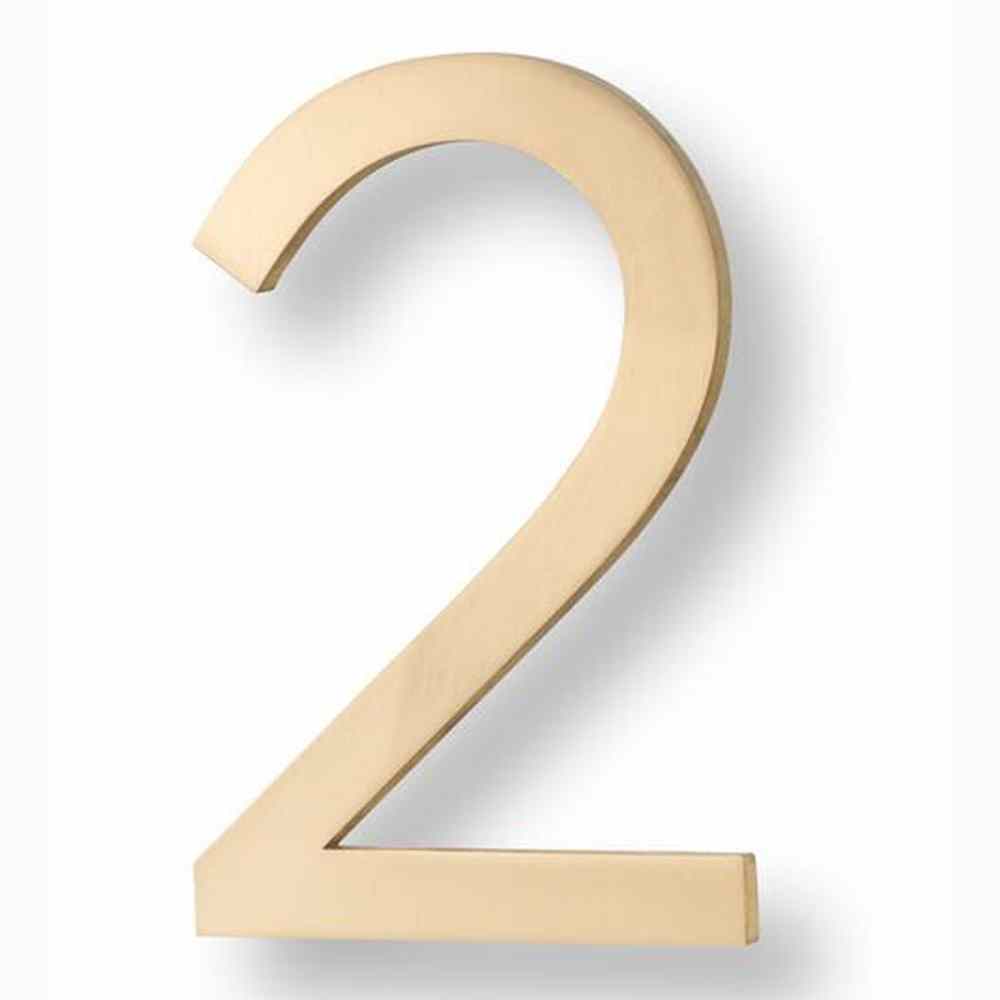 Sure-Loc HNF6-2 SB satin brass house number