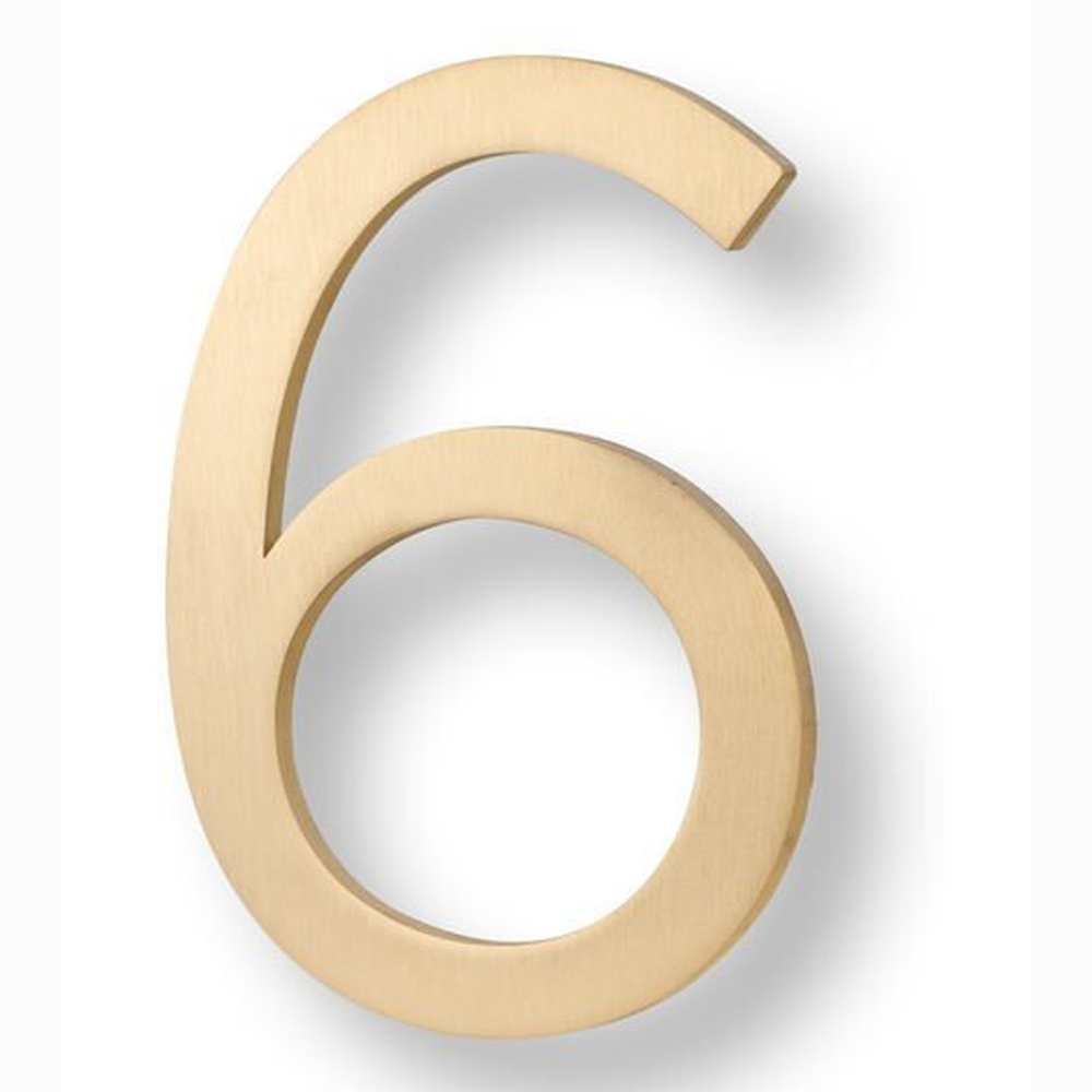 Sure-Loc HNF6-6 SB satin brass house number