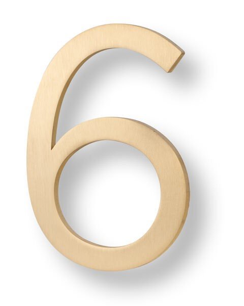 Sure-Loc HNF6-6 SB satin brass house number
