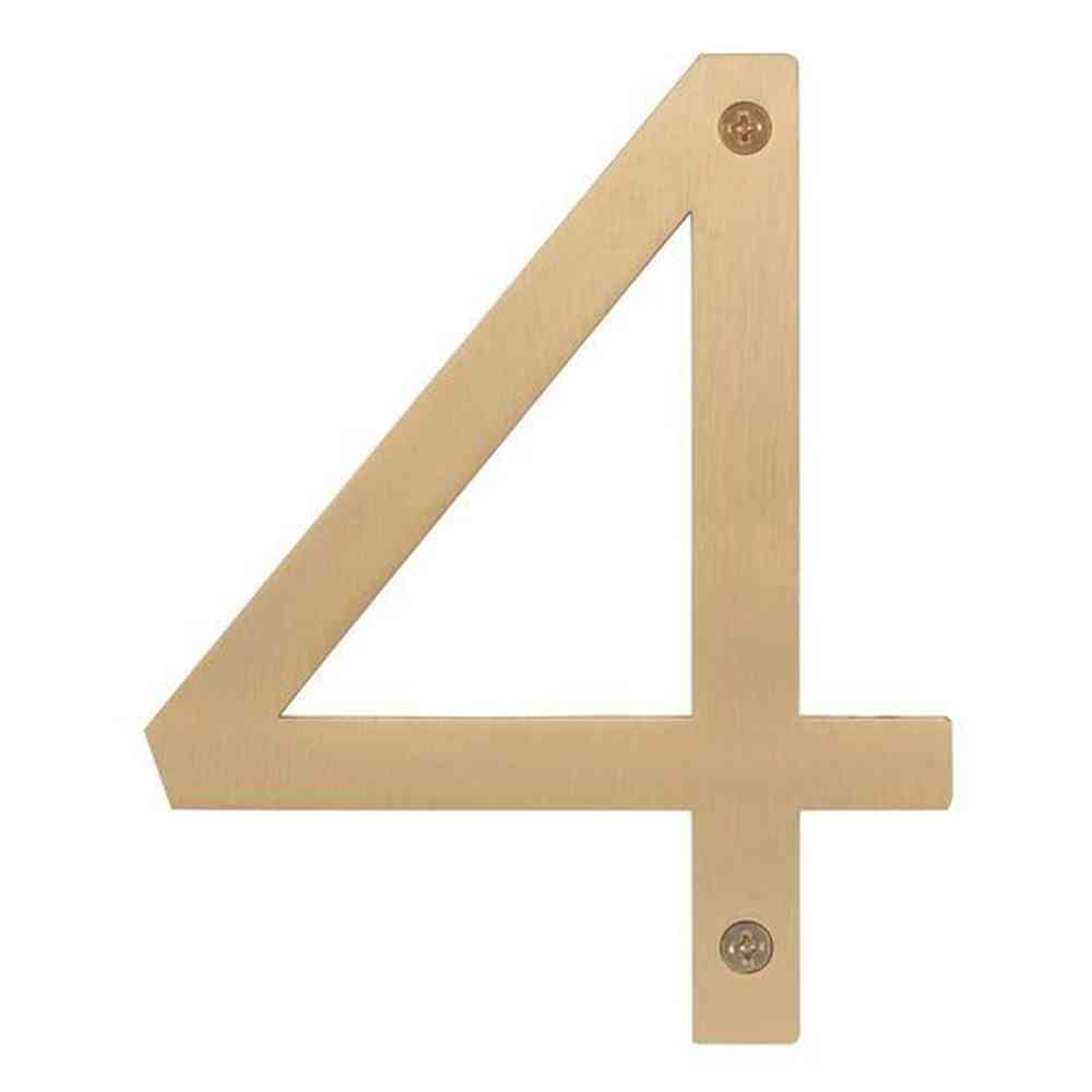 Sure-Loc HNSS6-4 SB satin brass house number