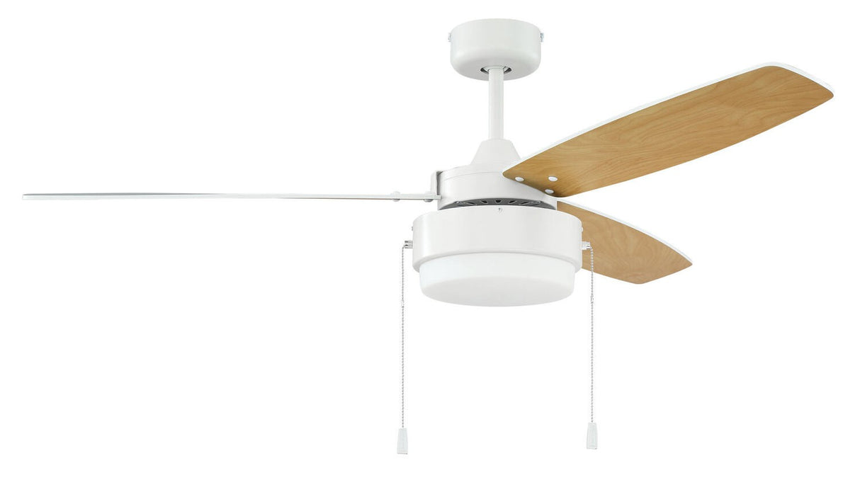 Craftmade INT52W3 white ceiling fan blades included