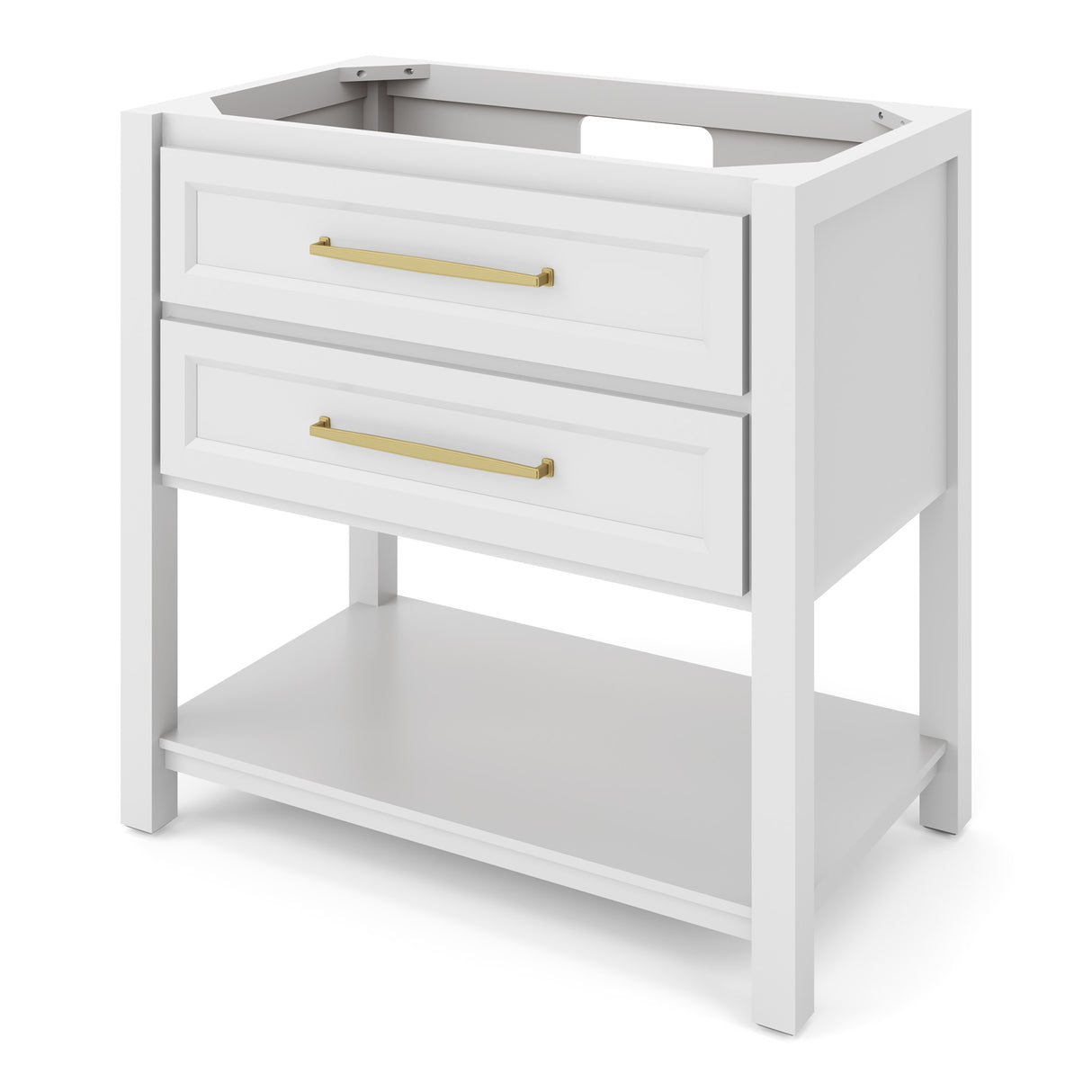 Jeffrey Alexander Kipling 37" White Single Sink Bathroom Vanity with White Carrara Marble Top - Single-Hole Faucet Top product image 2