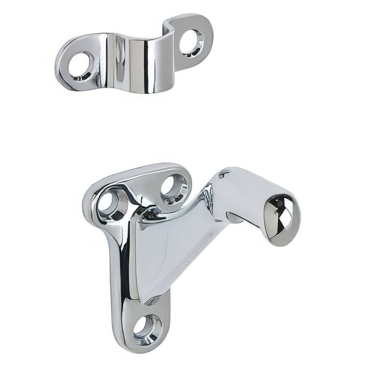 Ives 059B26 059B Solid Brass Handrail Bracket with Base Size 2-1/4" x 1-3/8" and Base to Center of Rail of 2-7/16" Polished Chrome