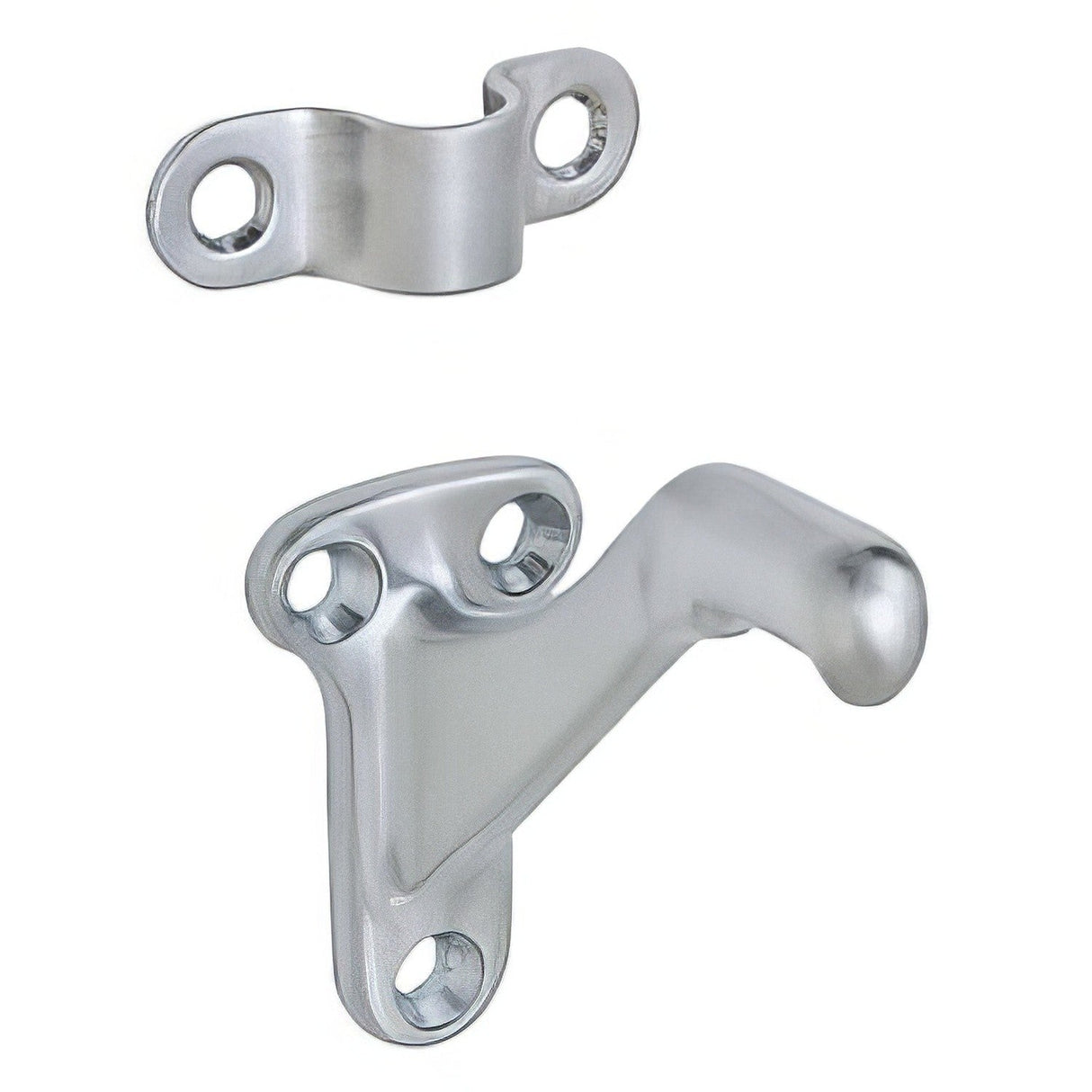 Ives 059B26D 059B Solid Brass Handrail Bracket with Base Size 2-1/4" x 1-3/8" and Base to Center of Rail of 2-7/16" Satin Chrome