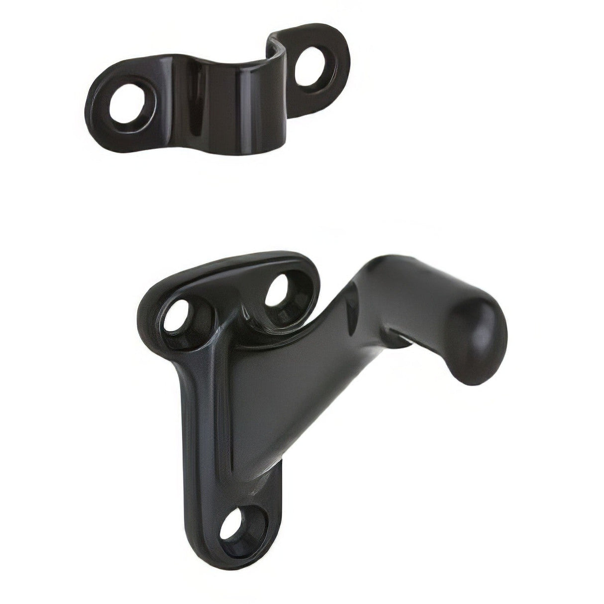 Ives 059BBLK 059B Solid Brass Handrail Bracket with Base Size 2-1/4" x 1-3/8" and Base to Center of Rail of 2-7/16" Matte Black