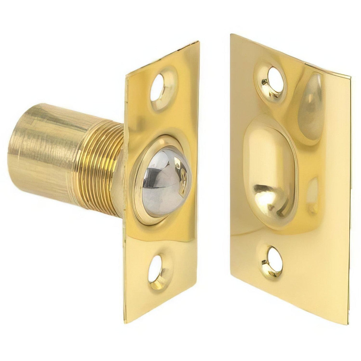 Ives 347B10 347B Wrought Brass Adjustable Barrel Ball Catch 1" x 2-1/8" x 1-3/8" Body 1-3/8" x 2-1/8" Strike Satin Bronze