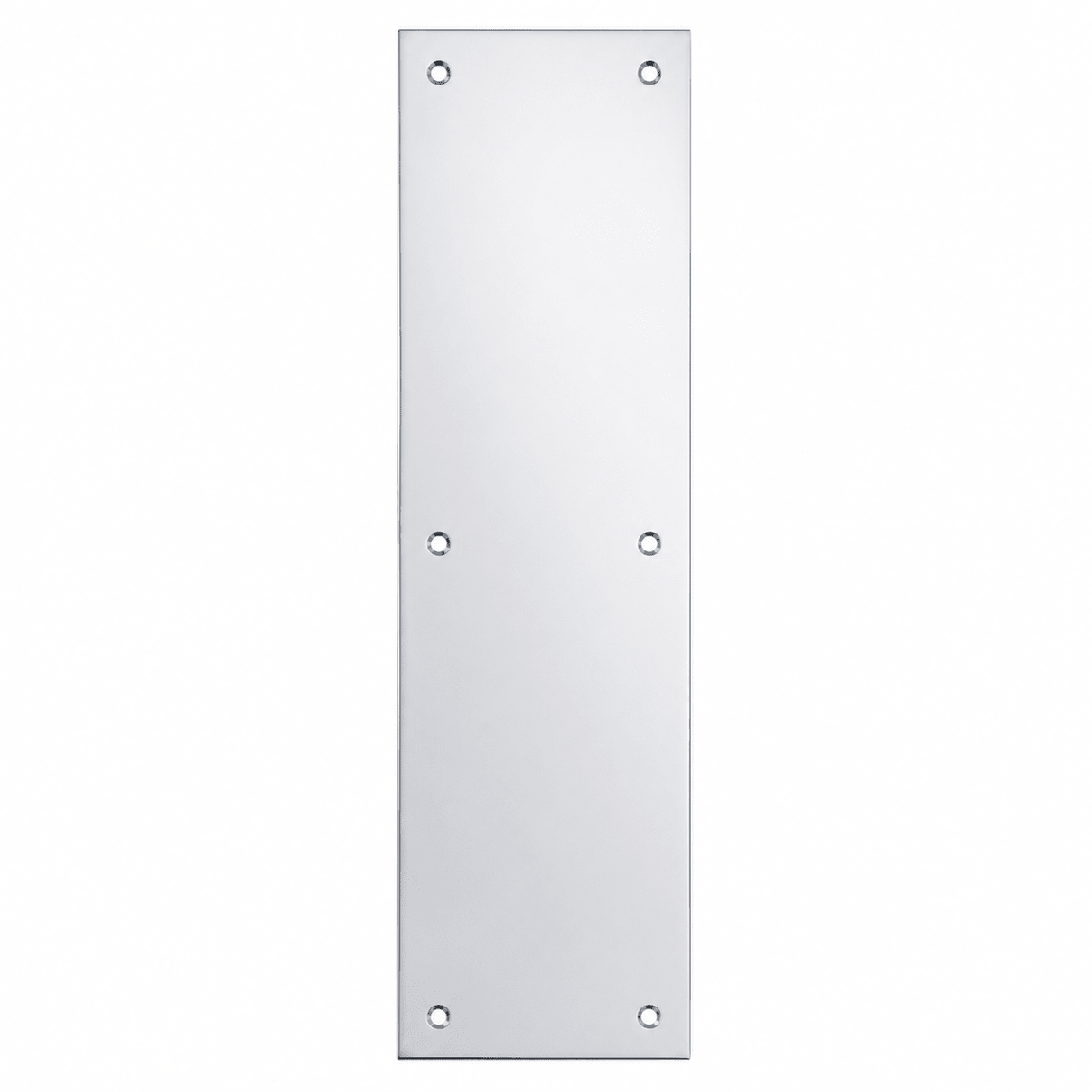 Ives 820026416 8200B 4" x 16" Brass Push Plate with Mounting Screws Polished Chrome