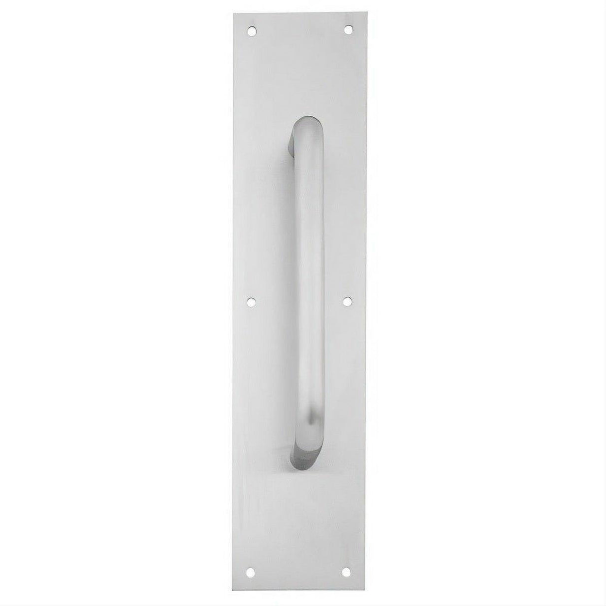 Ives 8302826D416 83028-416-8 4" x 16" Brass Pull Plate with 3/4" Round Handle on 8" Center Satin Chrome