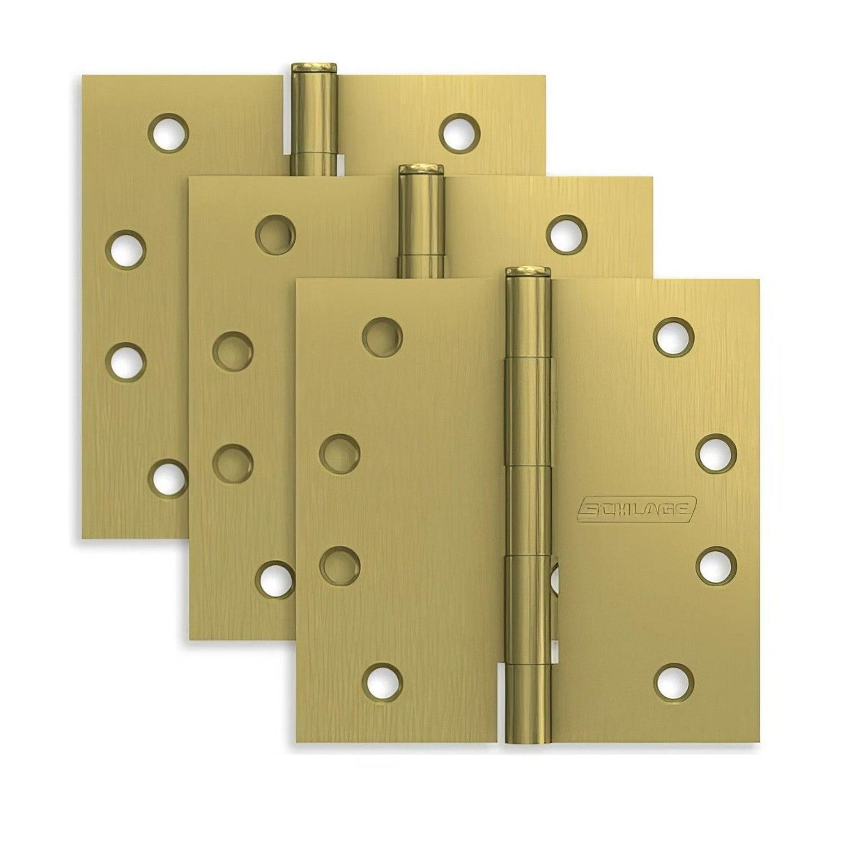 Ives S3P1020FRP608 S3P1020FRP 4" x 4" Square Corner Plain Bearing Mortise Hinges Satin Brass