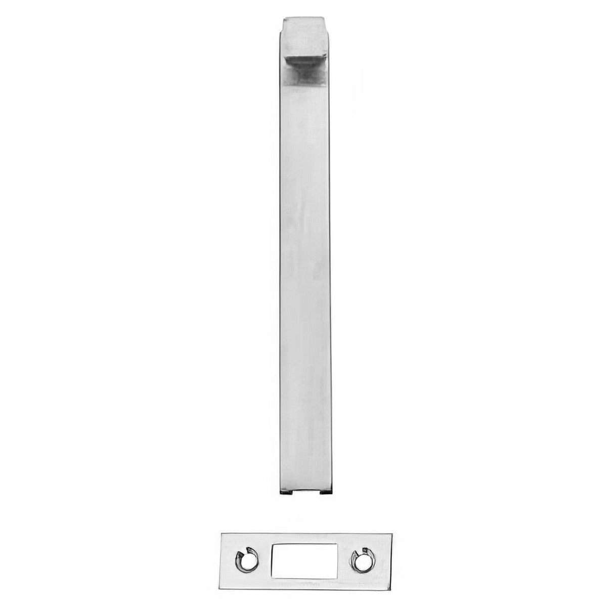 Ives SB1630T26D SB1630-T Heavy Duty Steel Universal Top Strike Surface Bolt 8" L Body 1" Throw Satin Chrome