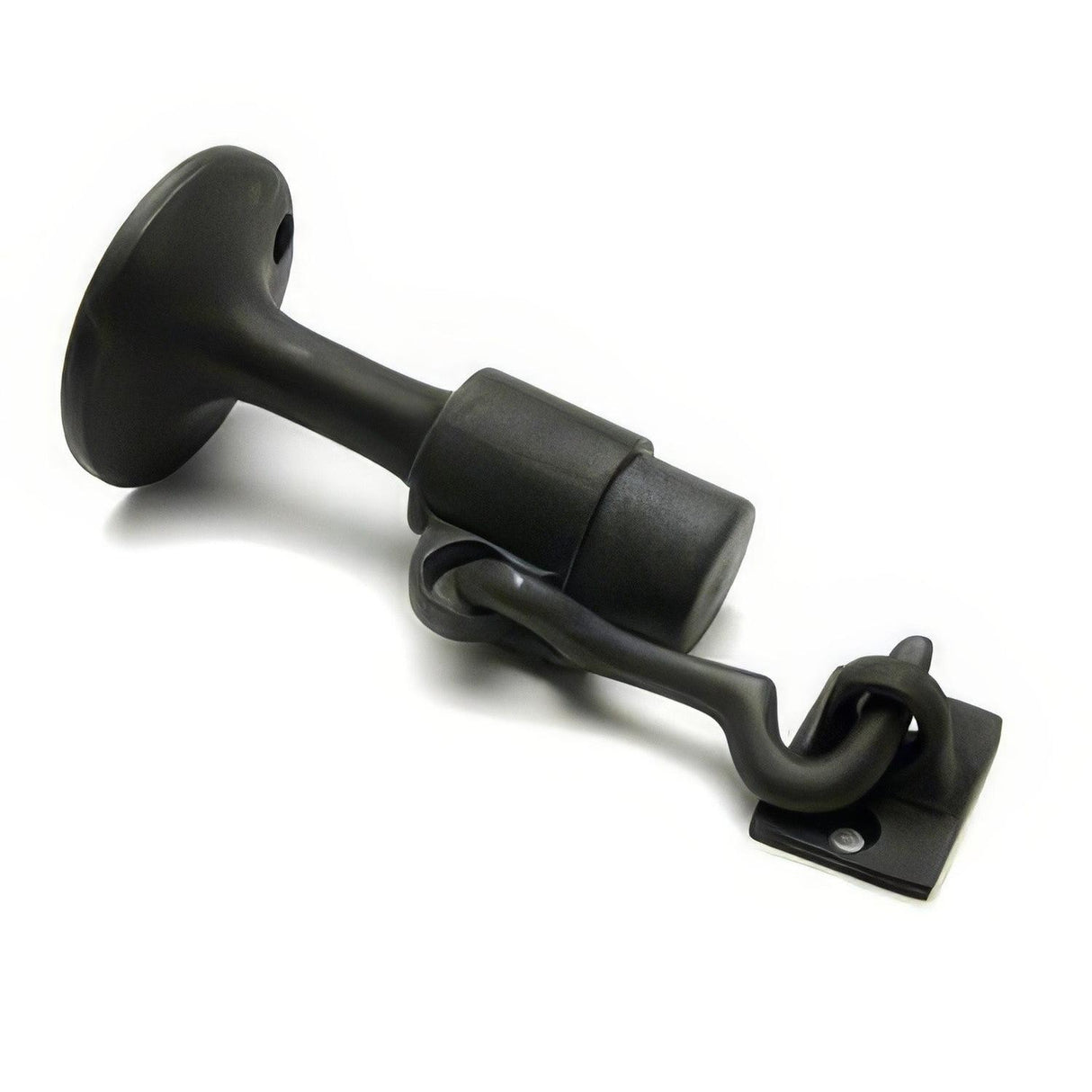 Ives WS44510B WS445 Cast Brass or Aluminum Wall Door Stop with Manual Hold-Open Hook 5 3/4" Engaged Projection Oil Rubbed Bronze
