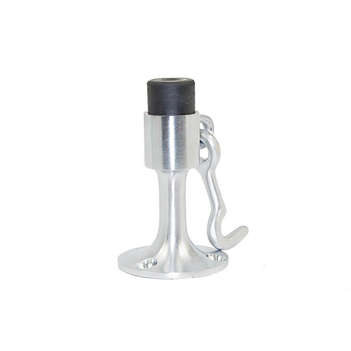 Ives WS44926D WS449 Cast Brass or Aluminum Wall Door stop with Manual Hold-Open Hook 5-3/4" Projection Using Wood Screws Satin Chrome