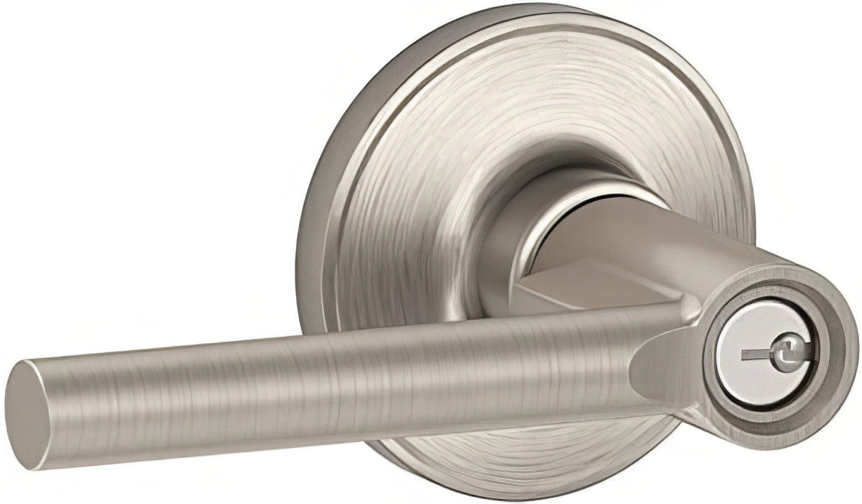 Dexter by Schlage J54BRW619 satin nickel keyed entry door lever