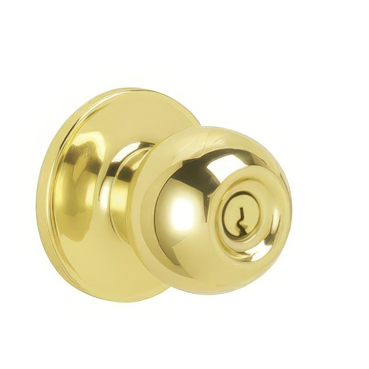 Dexter by Schlage J54CNA605 polished brass keyed entry door knob