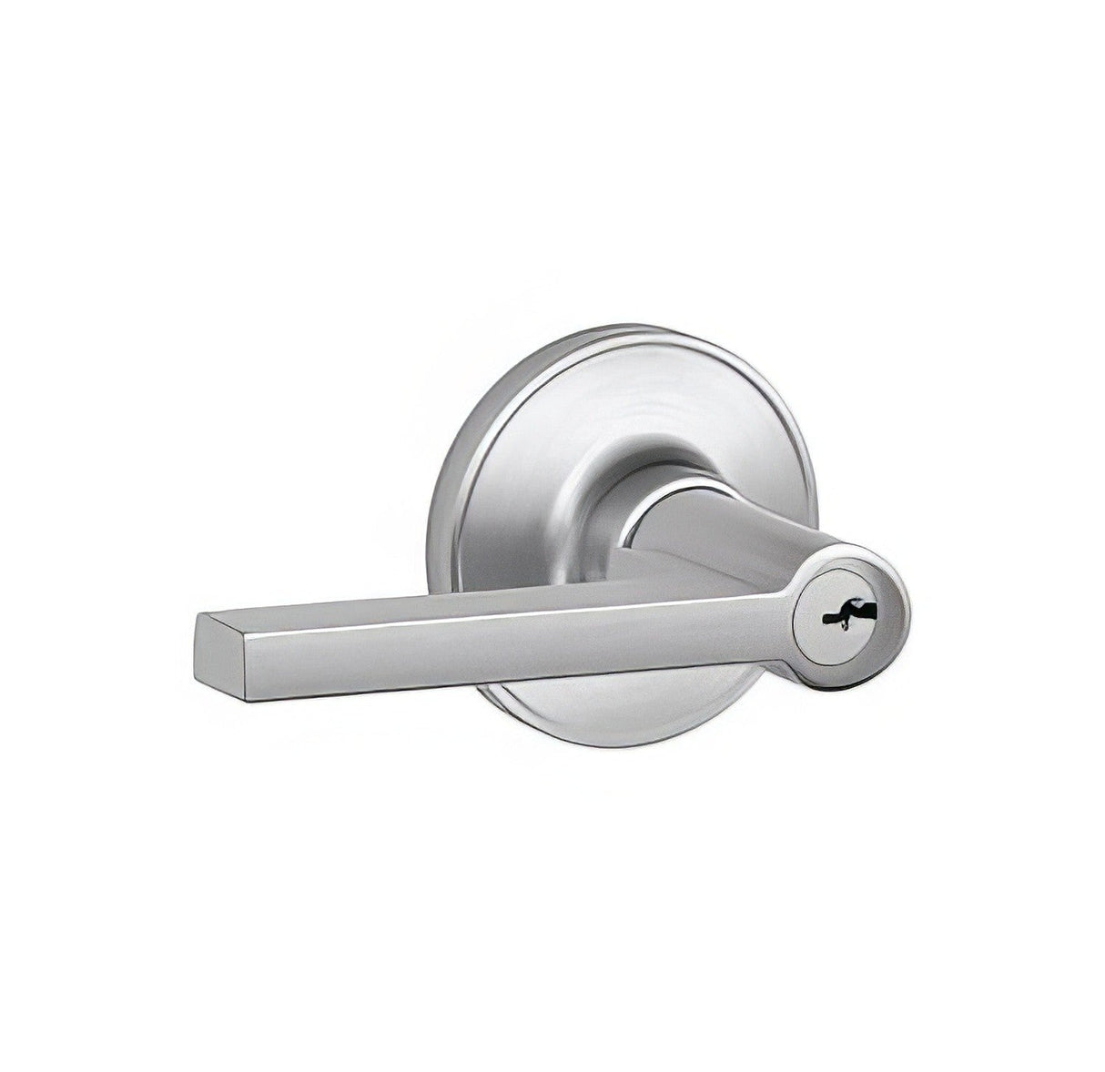Dexter by Schlage J54SOL619 satin nickel keyed entry door lever