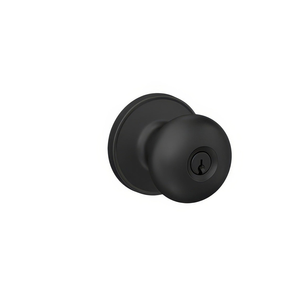 Dexter by Schlage J54STR622 matte black keyed entry door knob