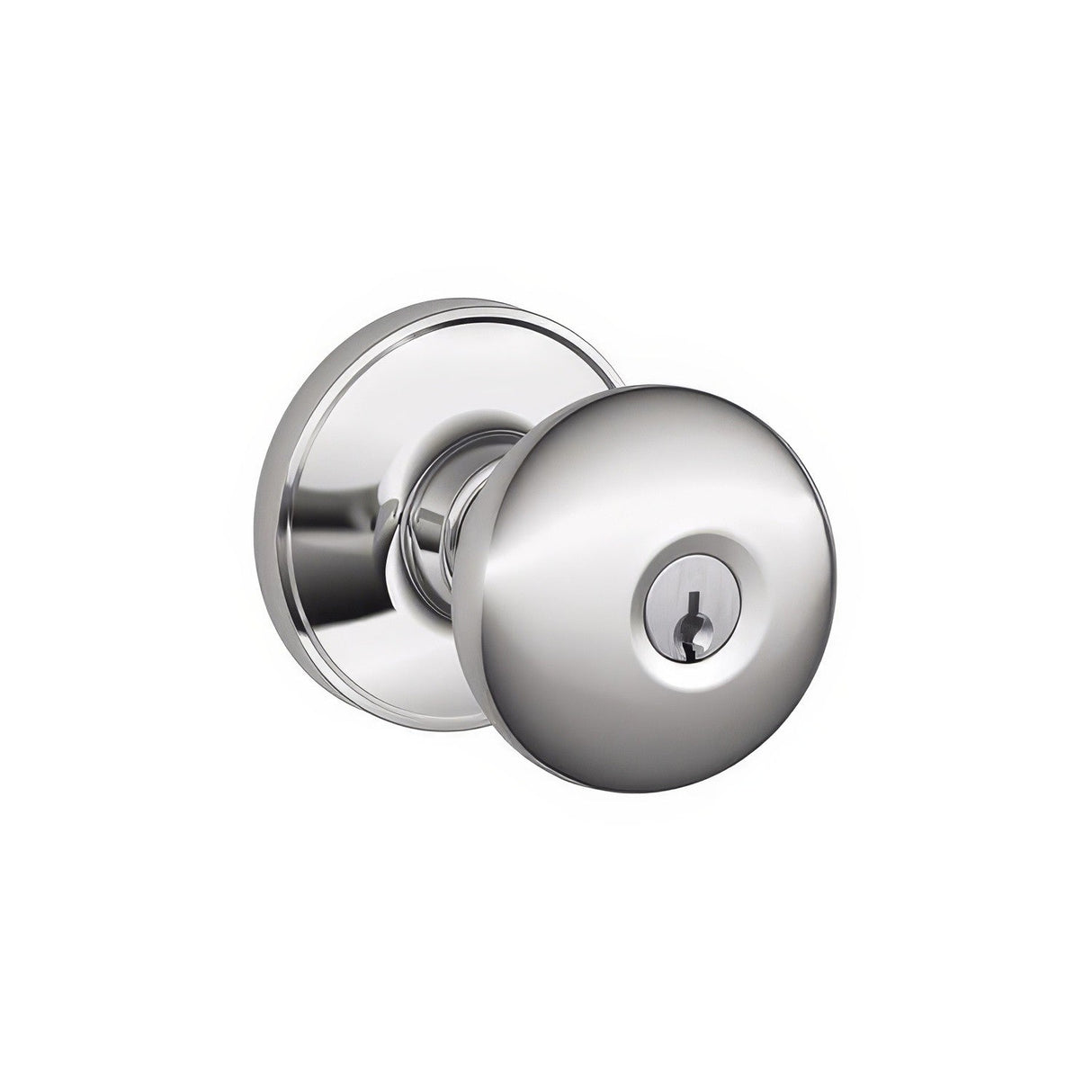 Dexter by Schlage J54STR625 bright chrome keyed entry door knob