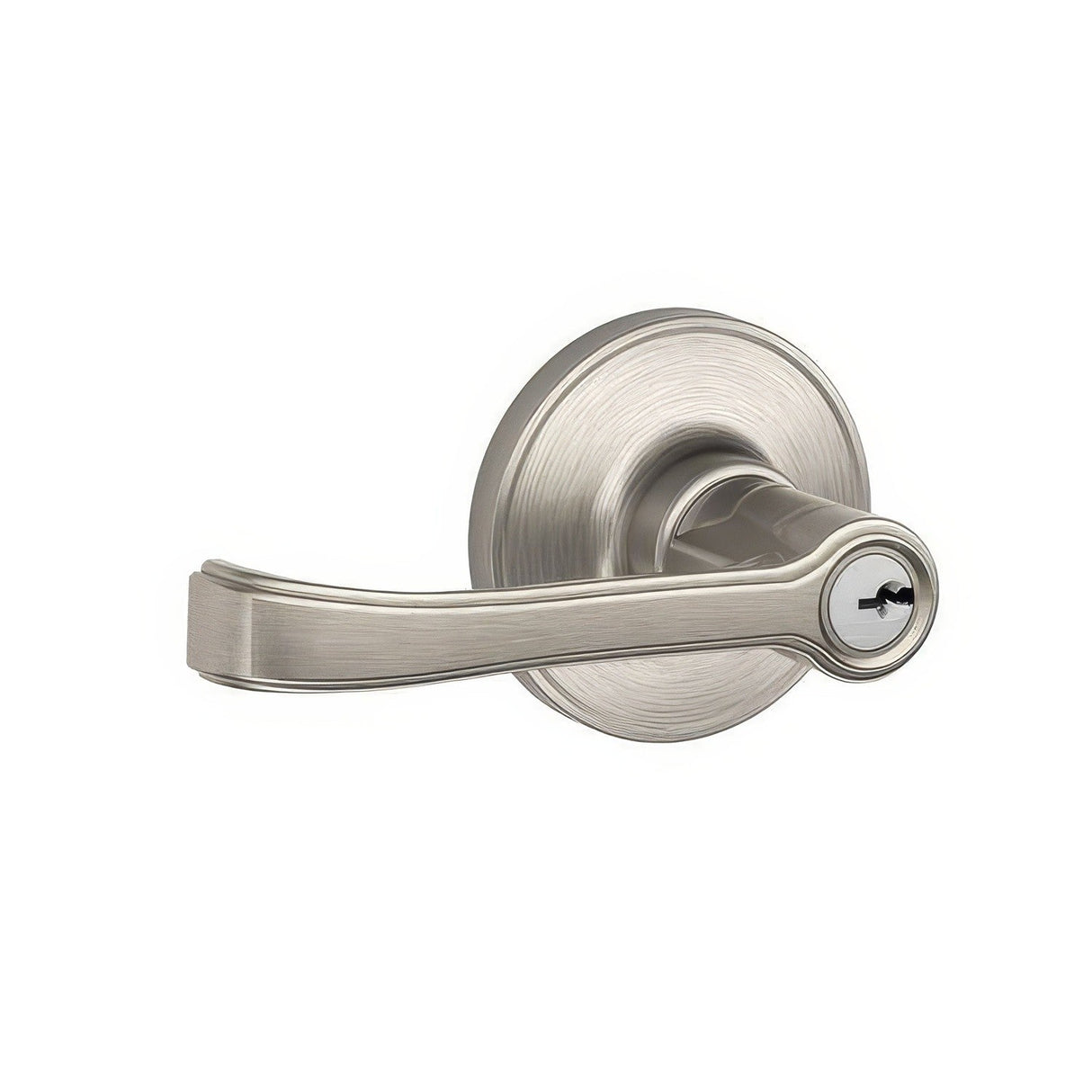 Dexter by Schlage J54TOR619 satin nickel keyed entry door lever