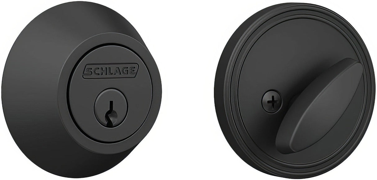 Dexter by Schlage JD60622 matte black single cylinder deadbolt