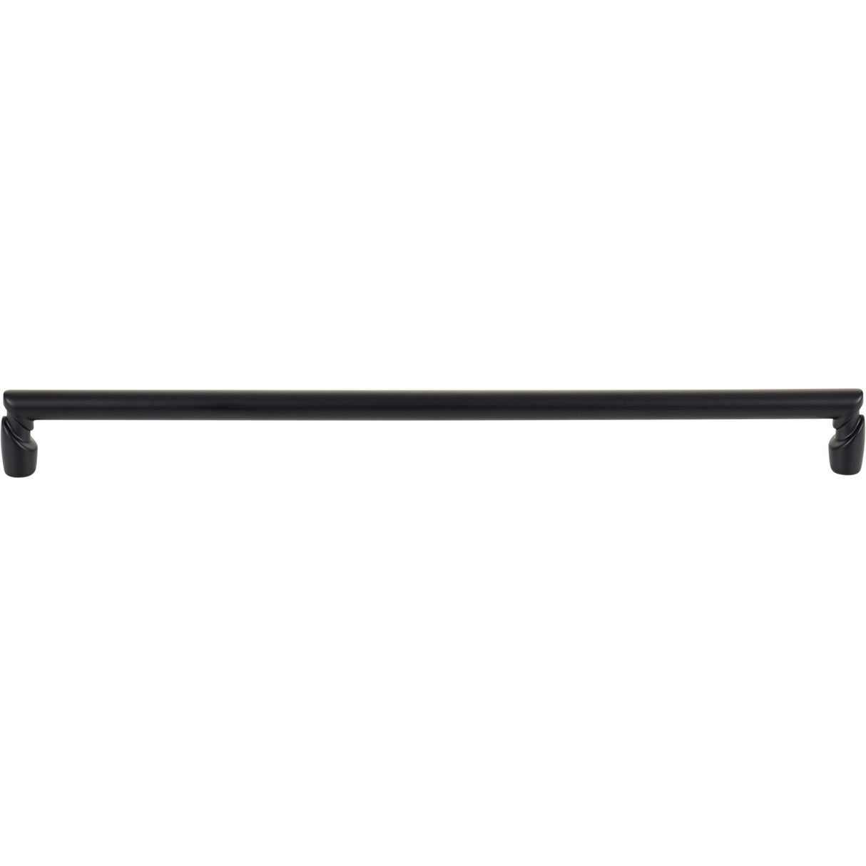 Top Knobs TK3137BLK Florham 12" Center to Center Bar Pull Flat Black