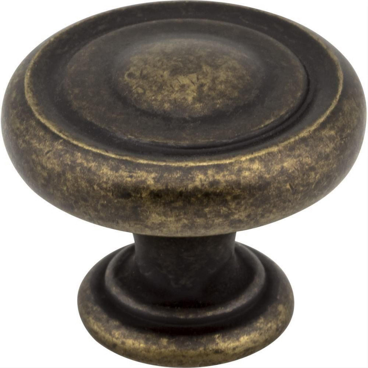 Jeffrey Alexander 117ABM-D 117 Bremen 1 1-1/4" Zinc Cabinet Knob Distressed Antique Brass