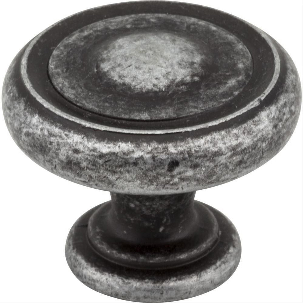 Jeffrey Alexander 117SIM 117 Bremen 1 1-1/4" Zinc Cabinet Knob Distressed Antique Silver