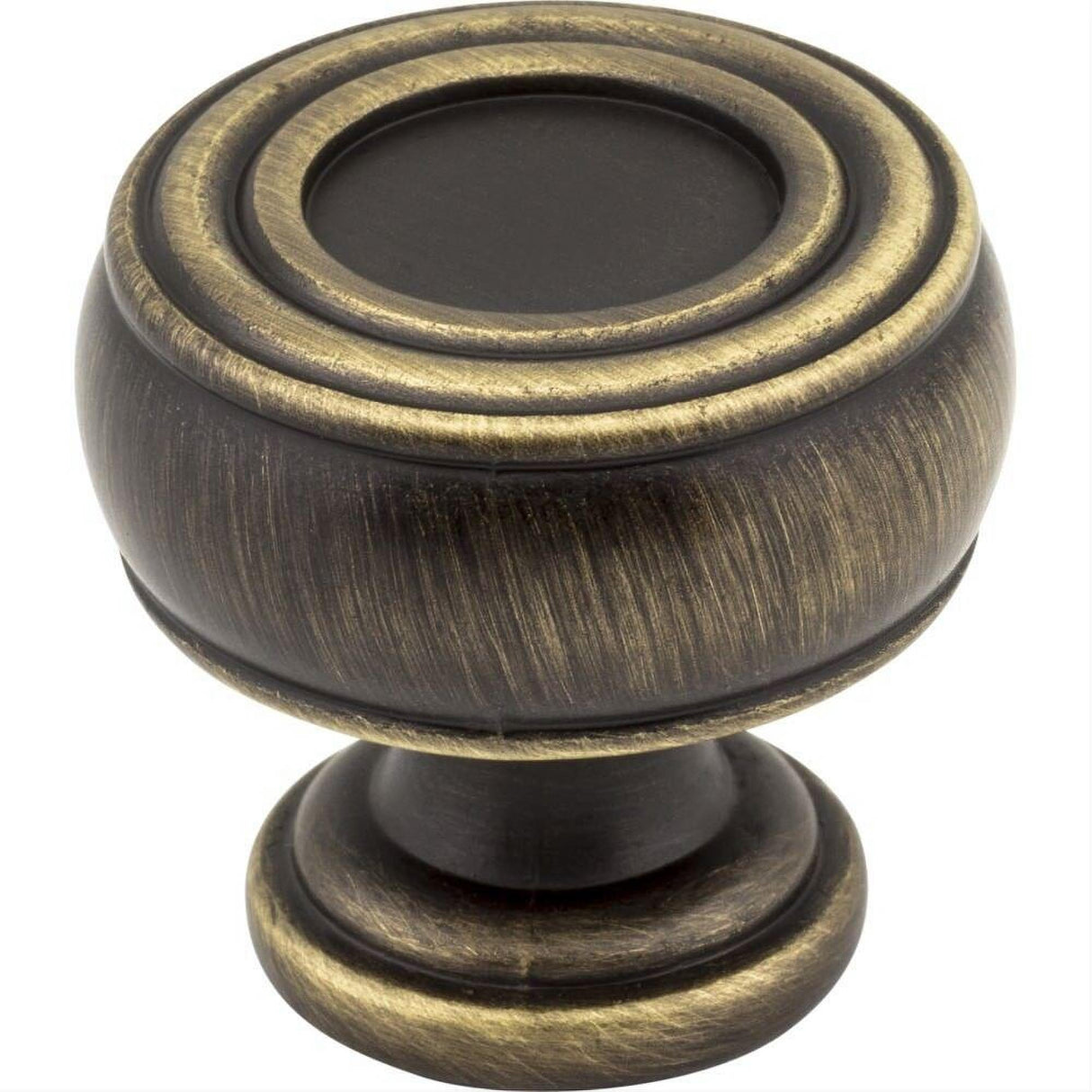 Jeffrey Alexander 127ABSB 127 Bremen 2 1-3/16" Zinc Barrel Cabinet Knob Antique Brushed Satin Brass