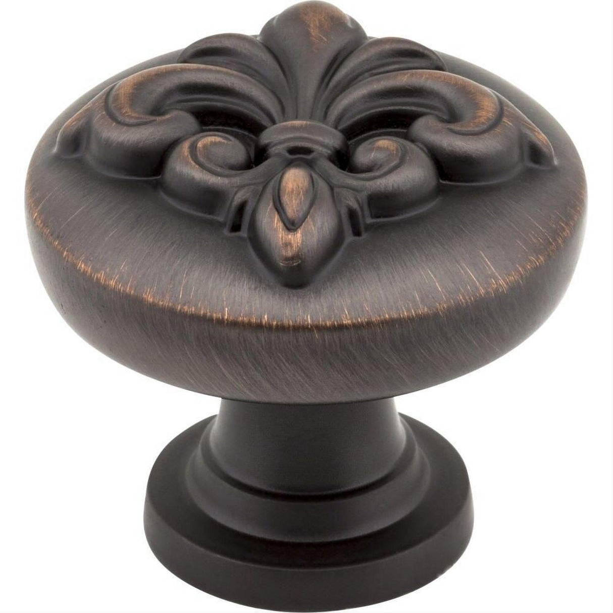 Jeffrey Alexander 218DBAC 218 Lafayette 1-3/8" Zinc Fleur-de-lis Cabinet Knob Brushed Oil Rubbed Bronze