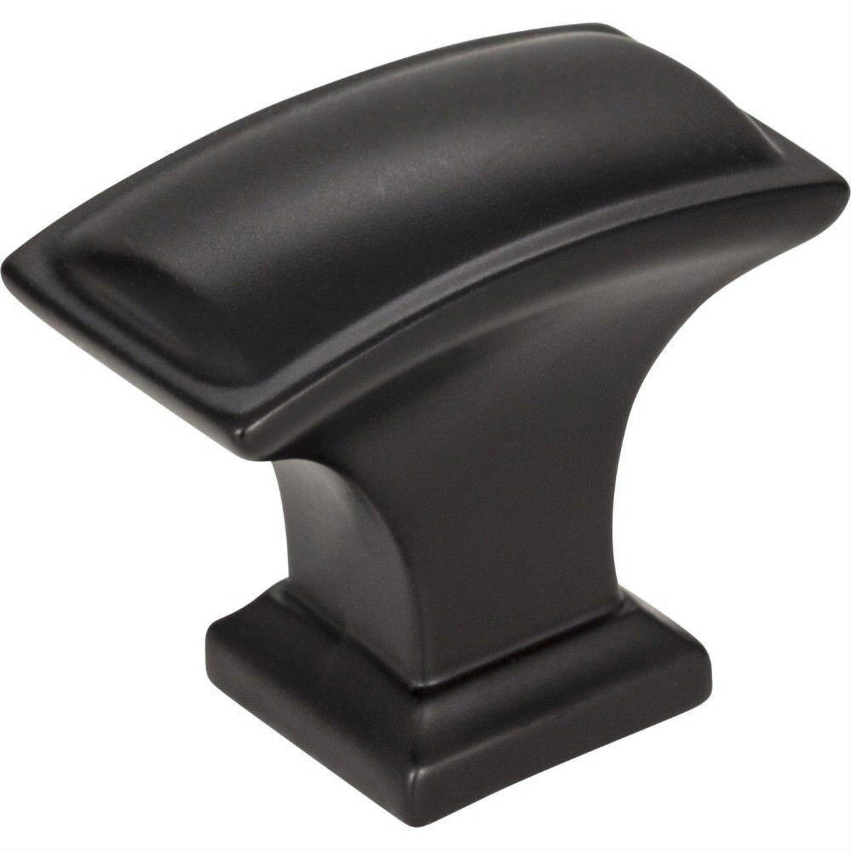 Jeffrey Alexander 435L-MB Annadale 1-1/2" Zinc Rectangle Pillow Top Cabinet Knob Matte Black
