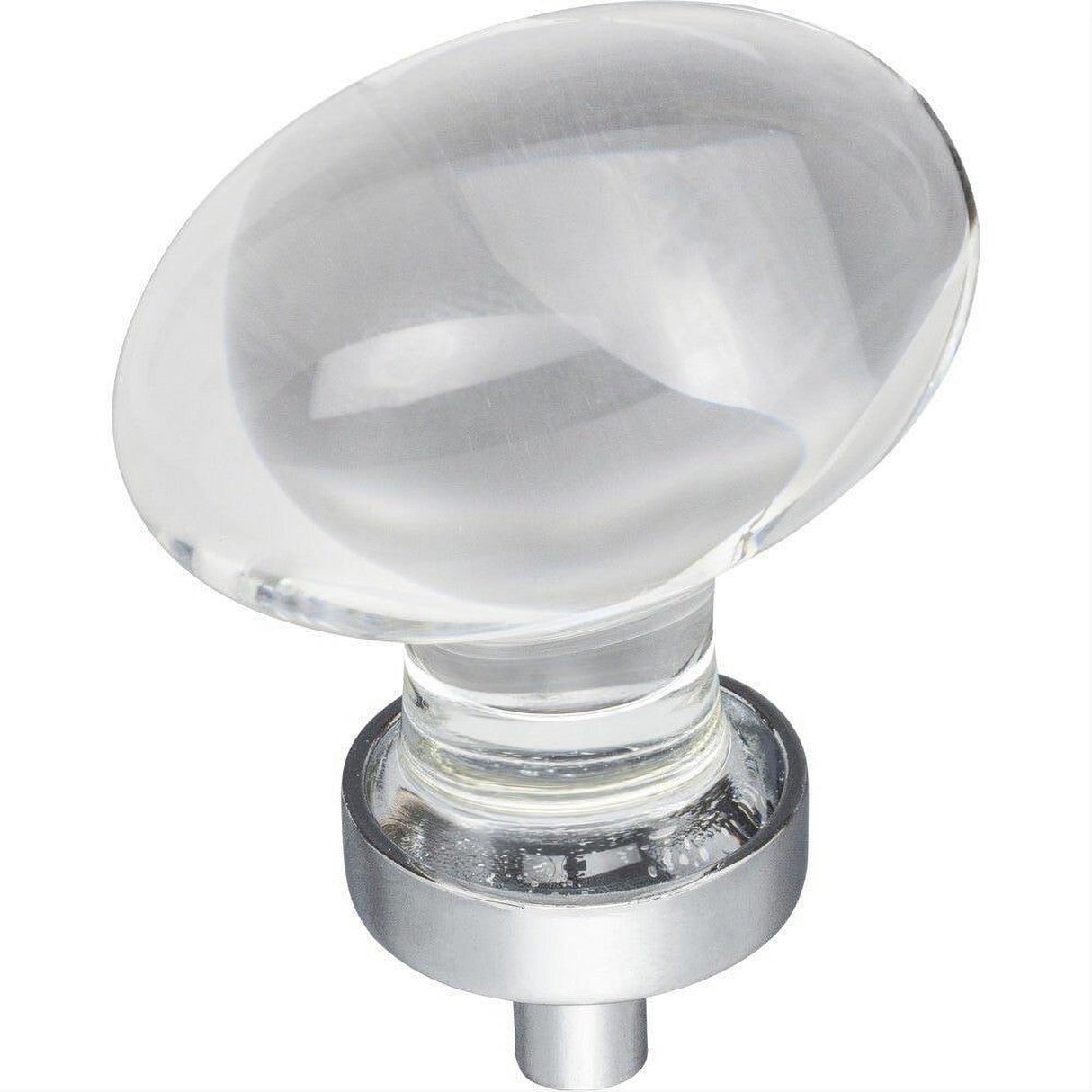 Jeffrey Alexander G110L-PC Harlow 1-5/8" Zinc Large Football Glass Cabinet Knob Polished Chrome