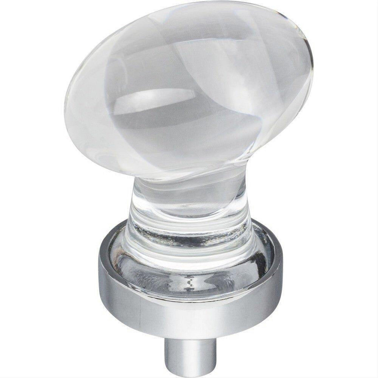 Jeffrey Alexander G110PC G110 Harlow 1-1/4" Zinc Small Football Glass Cabinet Knob Polished Chrome