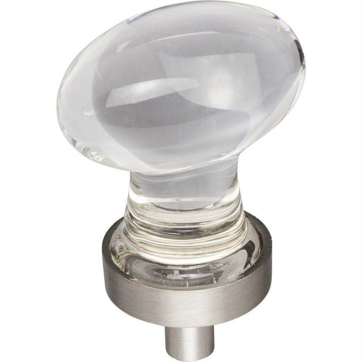 Jeffrey Alexander G110SN G110 Harlow 1-1/4" Zinc Small Football Glass Cabinet Knob Satin Nickel