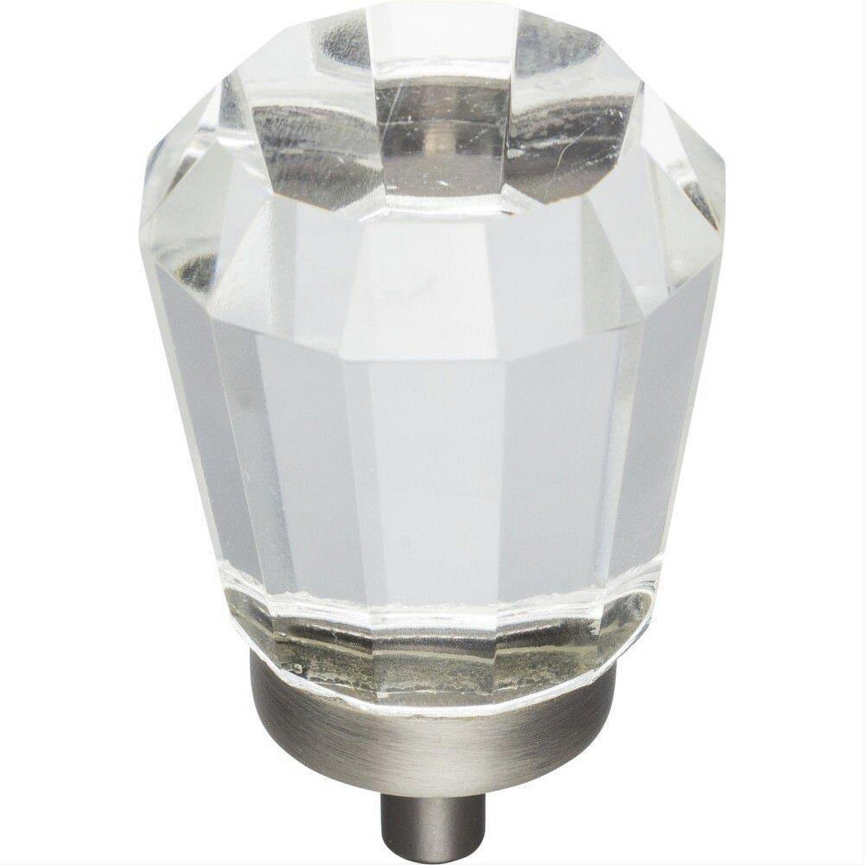 Jeffrey Alexander G150L-BNBDL Harlow 1-1/4" Zinc Large Tapered Glass Cabinet Knob Brushed Pewter