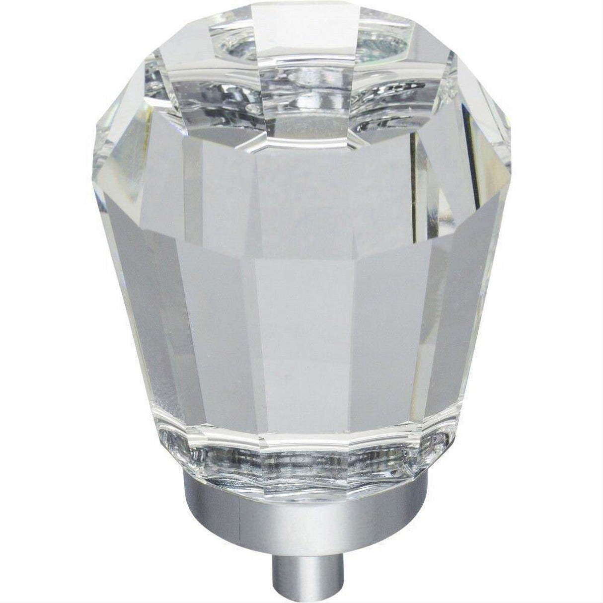Jeffrey Alexander G150L-PC Harlow 1-1/4" Zinc Large Tapered Glass Cabinet Knob Polished Chrome