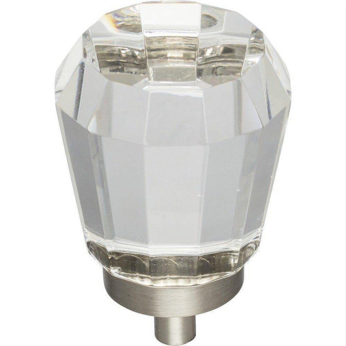 Jeffrey Alexander G150L-SN Harlow 1-1/4" Zinc Large Tapered Glass Cabinet Knob Satin Nickel