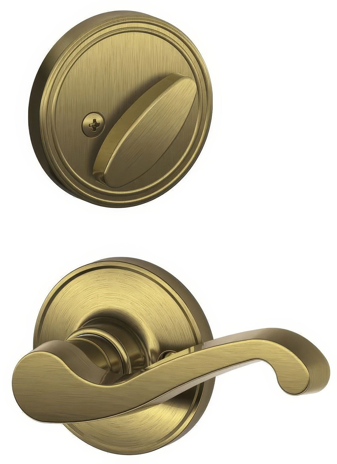 Dexter by Schlage JH59LAS609LH antique brass dummy interior pack
