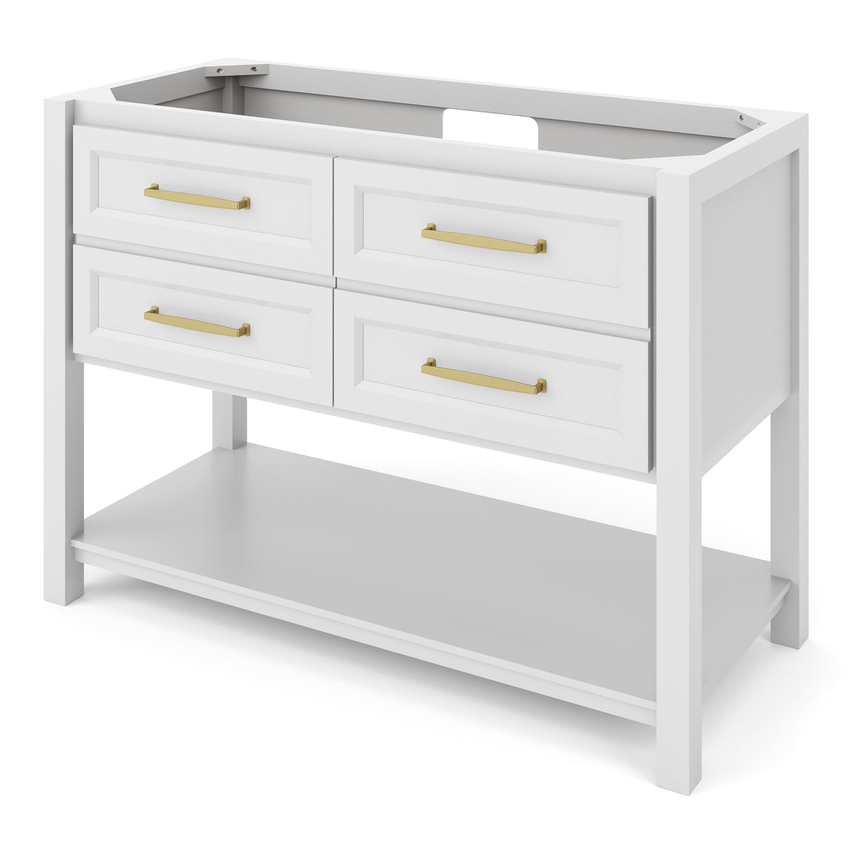 Jeffrey Alexander Kipling 49" White Single Sink Bathroom Vanity with Calacatta Vienna Quartz Top - Single-Hole Faucet Top product image 2