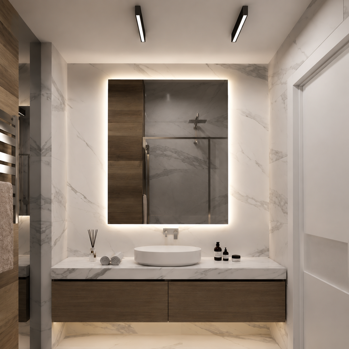 Ketcham-AUR-4836 48" x 36" Aurora LED Mirror