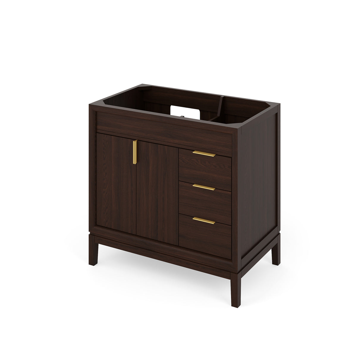Jeffrey Alexander Theodora 36" Dark Walnut Single Sink Bathroom Vanity with Blue Limestone Top - 8 in. Widespread Faucet Top product image 2