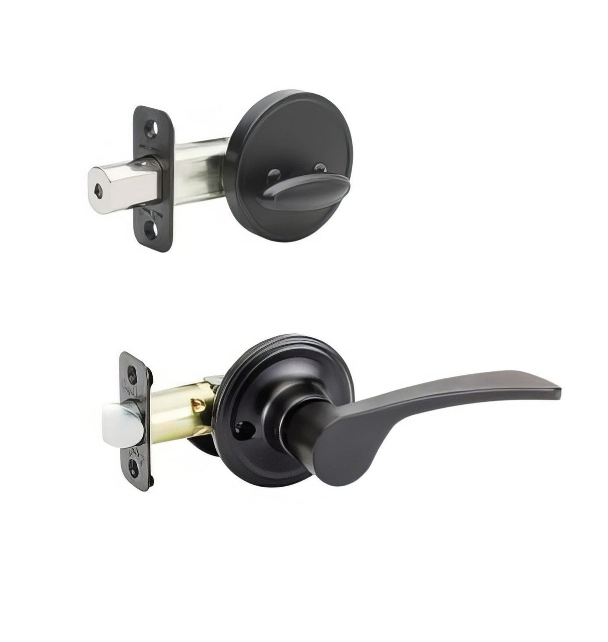 Copper Creek KL2890LHBC black single cylinder handleset