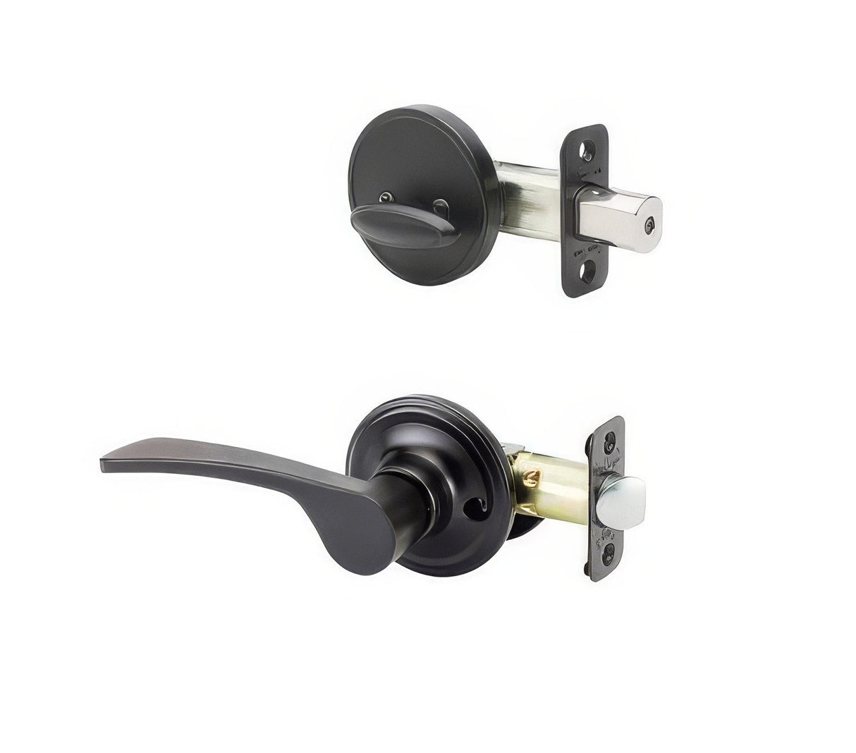 Copper Creek KL2890RHBC black single cylinder handleset
