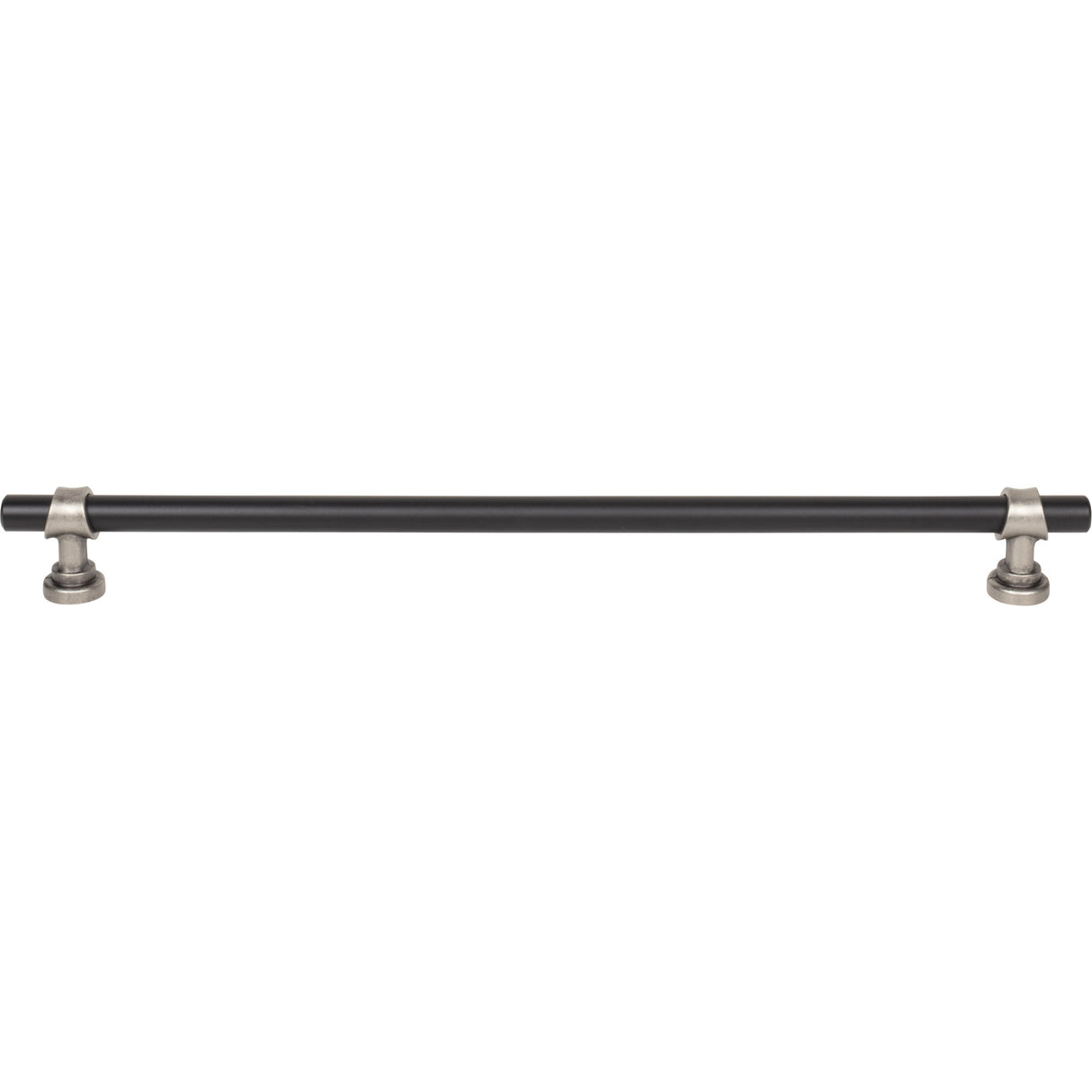 Top Knobs M2766 Bit 12" Center to Center Bar Pull Flat Black and Pewter Antique