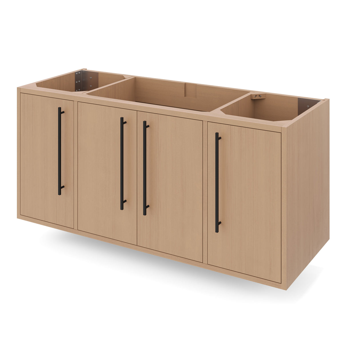 Jeffrey Alexander Tempest 48" Natural Oak Single Sink Bathroom Vanity with White Resin Top - Single-Hole Faucet Top - VKTEM48NOSQRE product image 3