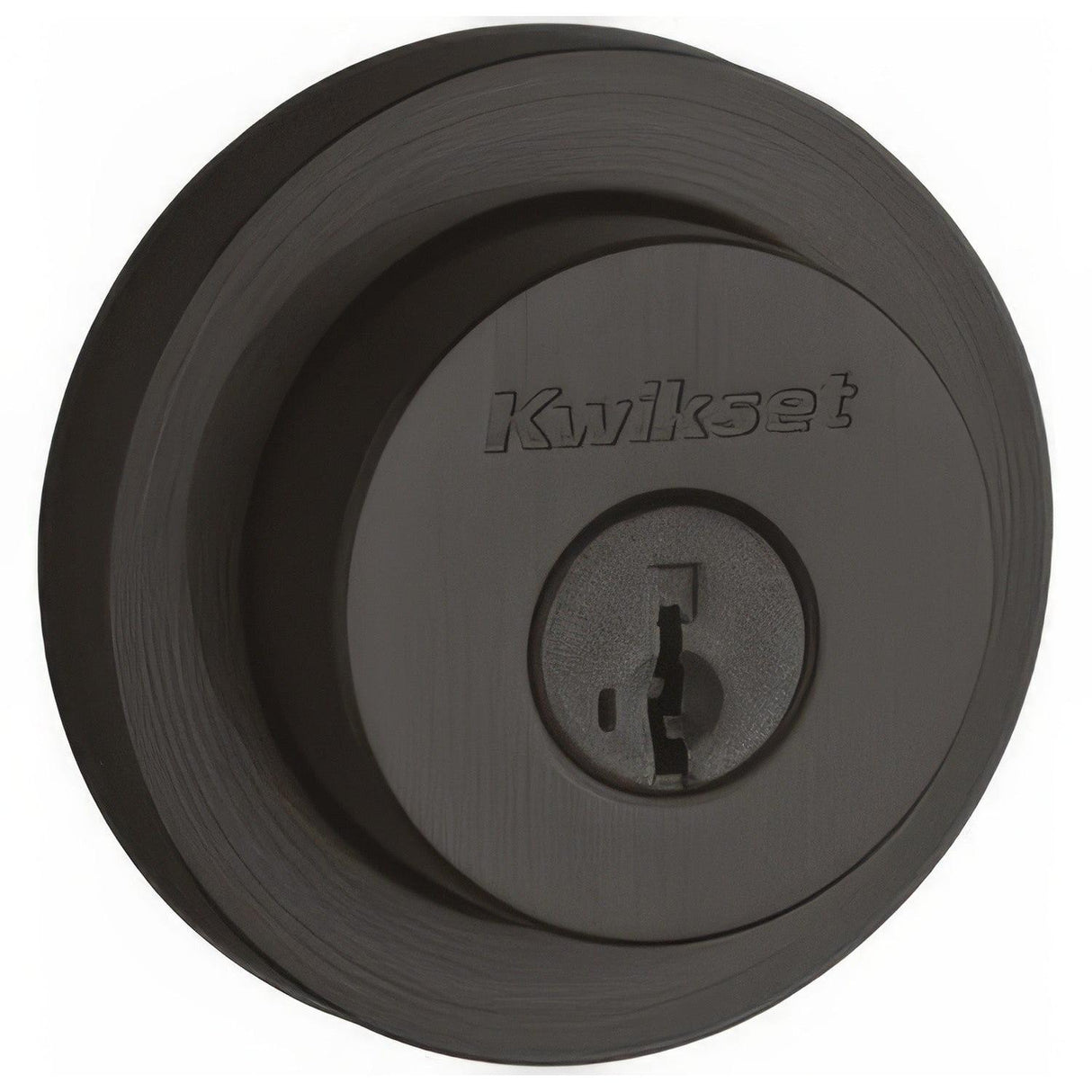 Kwikset 158RDT-11PS.STRKP Milan Round Rose Single Cylinder Deadbolt SmartKey Venetian Bronze