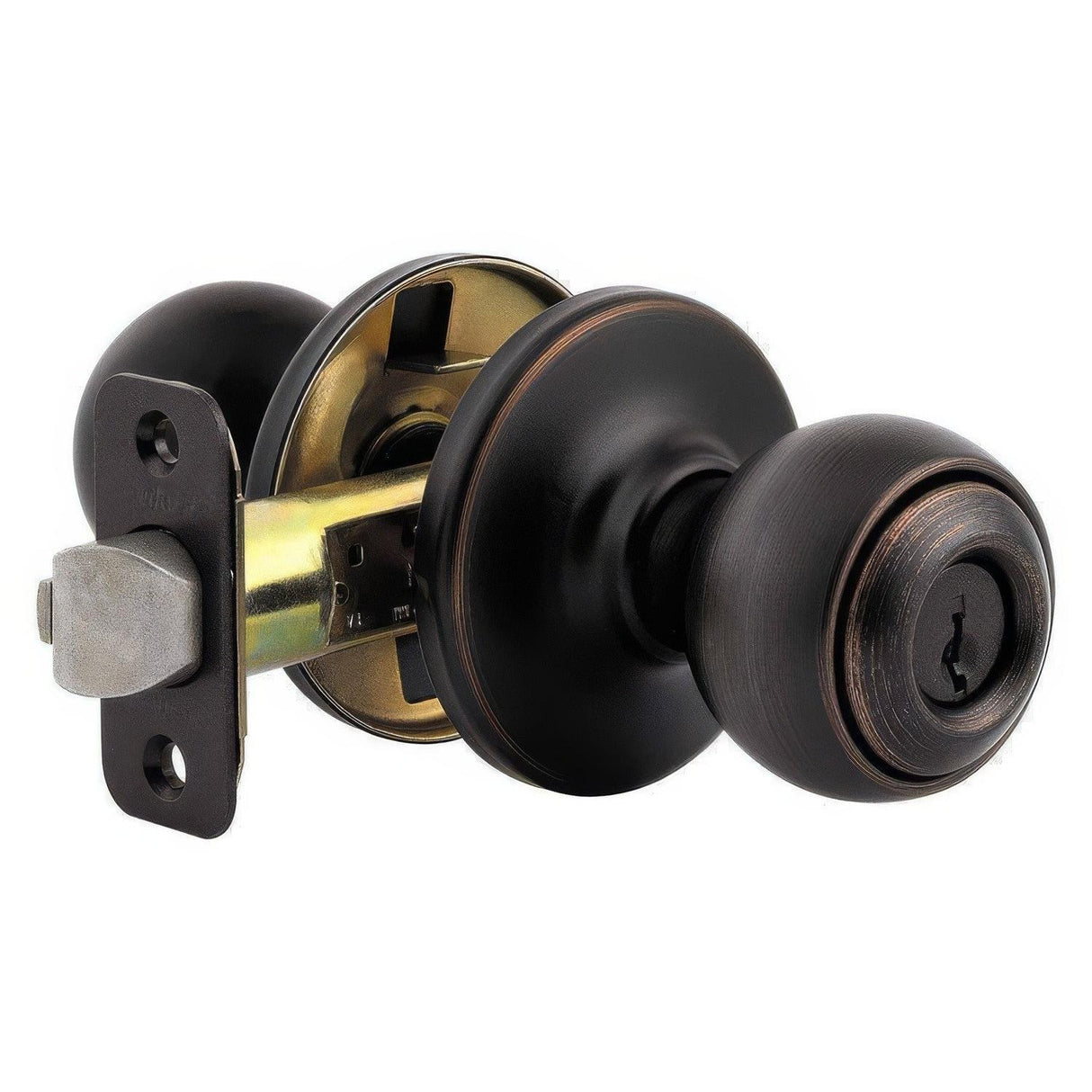 Kwikset 400P-26D Polo Single Cylinder Keyed Entry Knob Satin Chrome