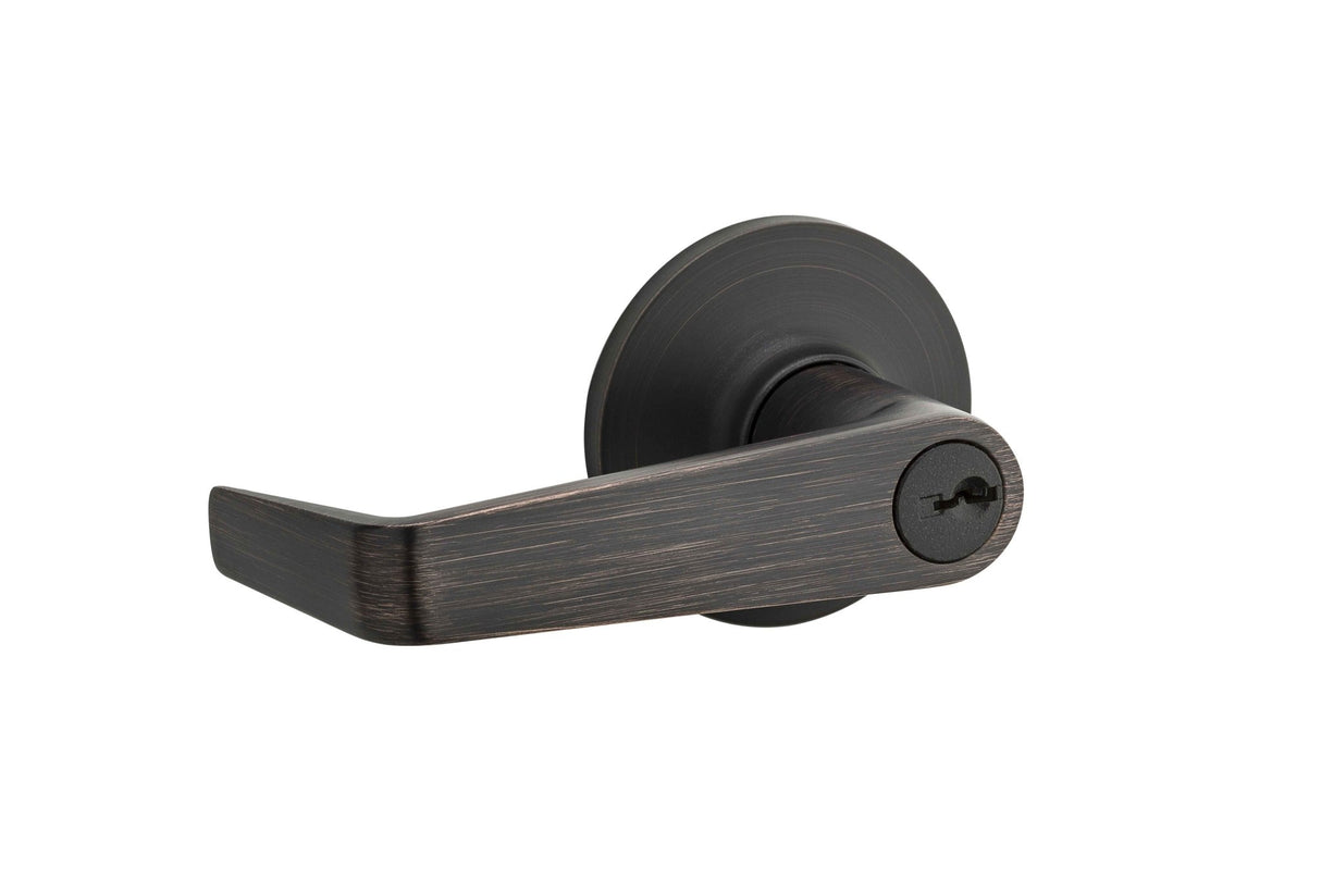 Kwikset 407CNL-11P Light Commercial Carson Lever Passage Door Lock with RCAL Latch and RCS 3031 Strike Venetian Bronze