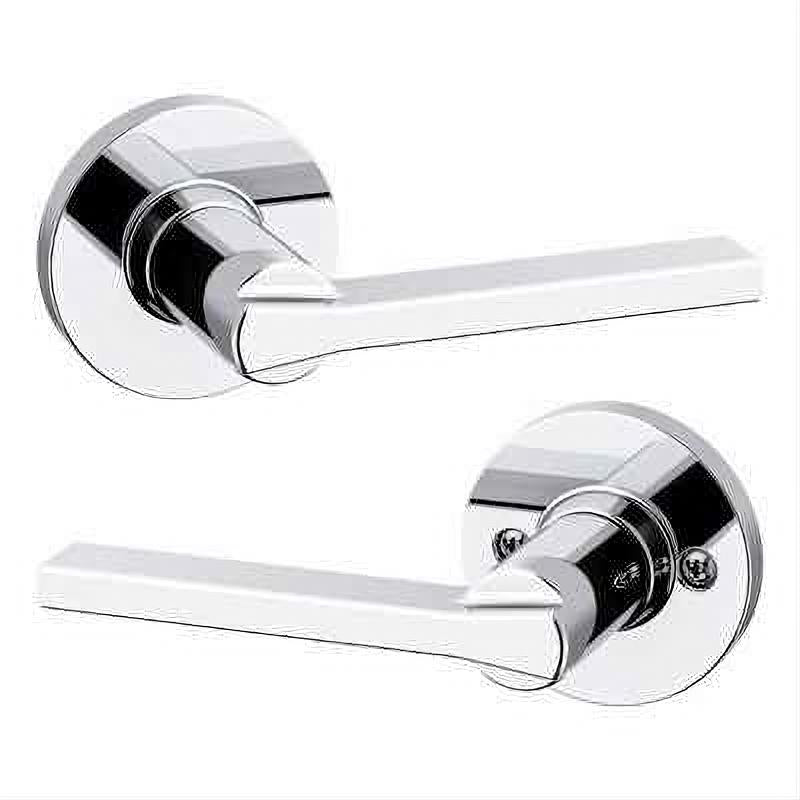 Kwikset 407CSLRDT-15 Light Commercial Casey Lever Round Rose Passage Door Lock with RCAL Latch and RCS 3031 Strike Satin Nickel